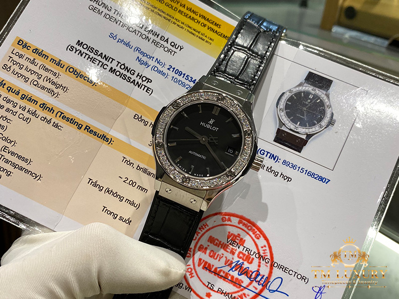 HUBLOT CLASSIC FUSION NỮ 34 MM BLACK DIAMOND REP 1:1