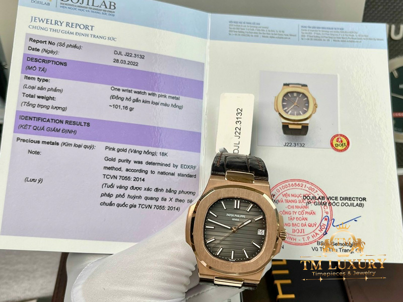 đồng hồ patek philippe nautilus 5711r 001 vàng khối 18k chế tác