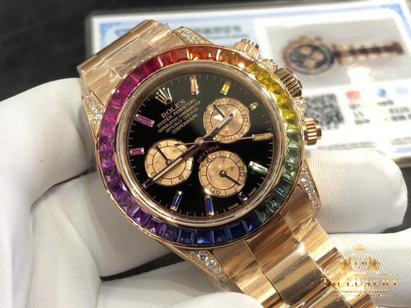 đồng hồ Rolex Cosmograph Daytona 116595RBOW Mặt Số Đen