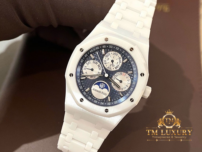 Đồng Hồ Audemars Piguet Royal Oak Perpetual Calendar White Ceramic 26579