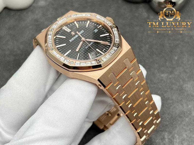 Đồng Hồ Audemars Piguet Royal Oak vàng khối kim cương thiên nhiên 