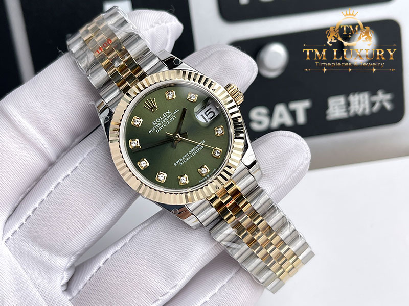 Đồng Hồ Rolex Datejust 278273 Mặt Xanh Lá  31 mm Nạm Kim Cương