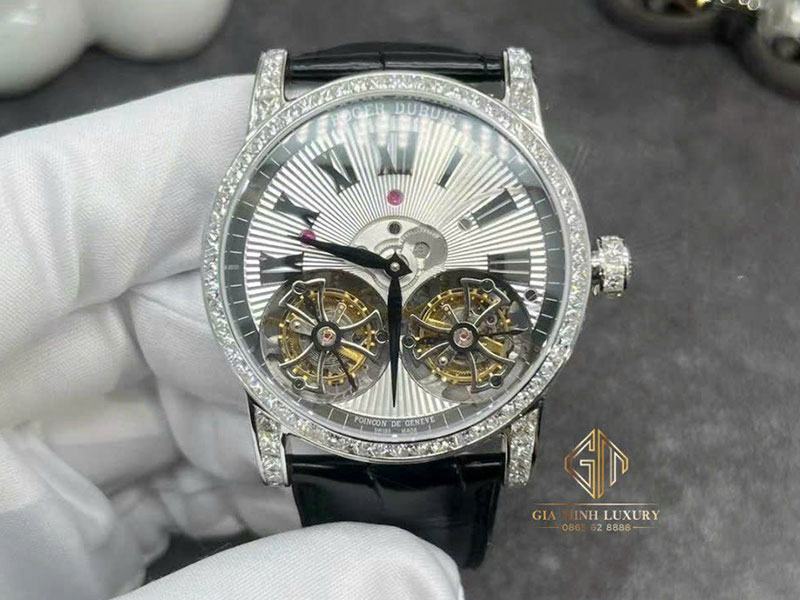 Đồng Hồ Roger Dubuis 2 Tourbillon Chế Tác Vàng Khối Kim Cương